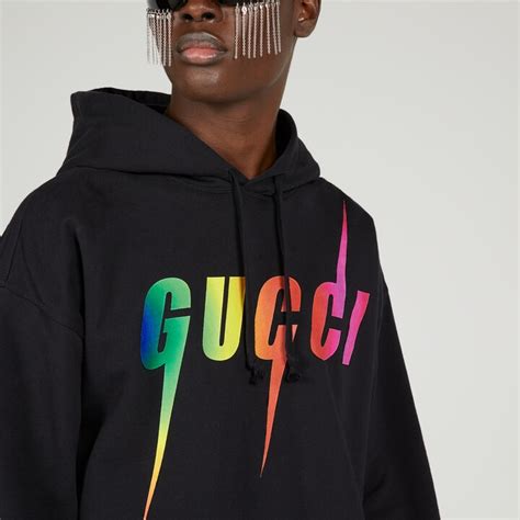 felpa gucci nera con scritta|Gucci Felpa Con Applicazione GG .